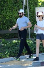ELIZABETH OLSEN and Robbie Arnett Out in Studio City 08/11/2019