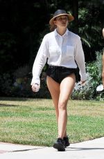 ELIZABETH OLSEN in Shorts Out Shopping in Sherman Oaks 08/04/2019