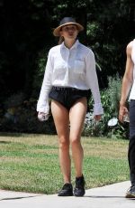 ELIZABETH OLSEN in Shorts Out Shopping in Sherman Oaks 08/04/2019