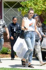 ELIZABETH OLSEN Leaves Police Station in Studio City 08/08/2019