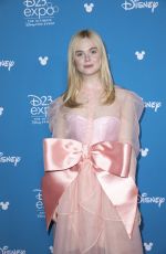 ELLE FANNING at D23 Disney+ Event in Anaheim 08/24/2019
