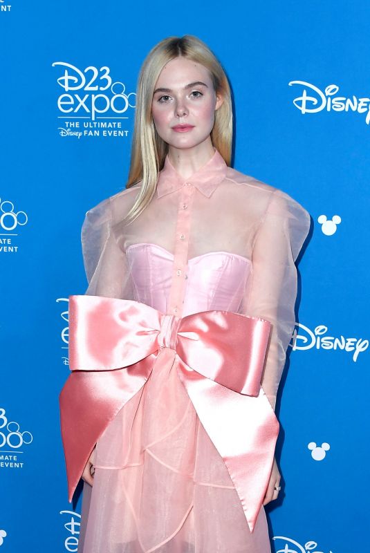 ELLE FANNING at D23 Disney+ Event in Anaheim 08/24/2019