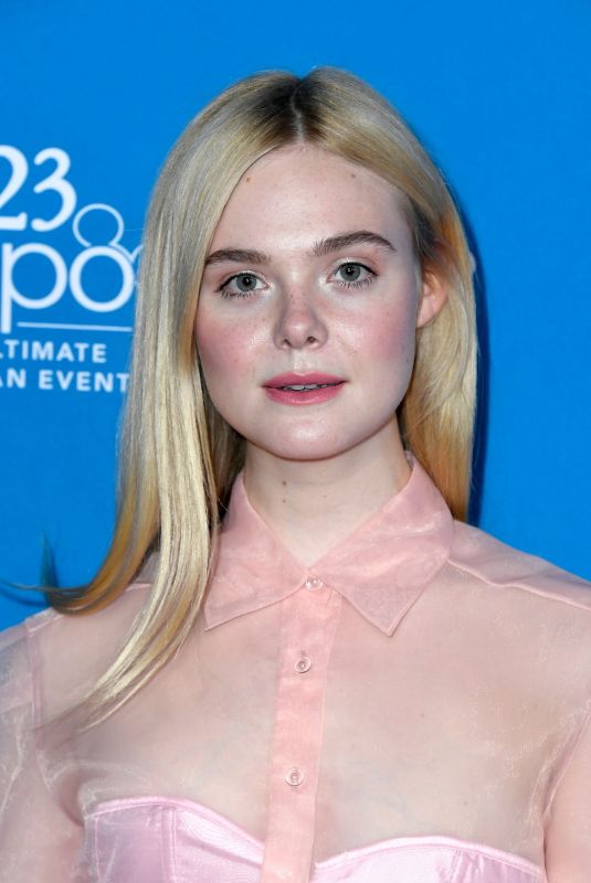 ELLE FANNING at Maleficent: Mistress of Evil Presentation at D23 Expo in Anaheim 08/24/2019