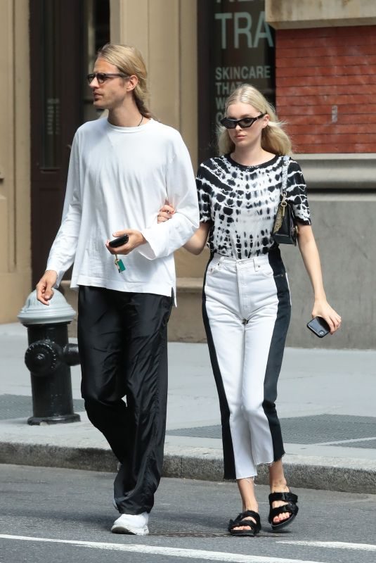 ELSA HOSK and Tom Daly Out in New York 08/21/2019