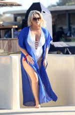 EMILY ATACK in Swimsuit at Santana Bar in Mykonos 08/09/2019