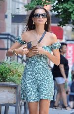 EMILY RATAJKOWSKI and Sebastian Bear-McClard Out with Their Dog in New York 08/03/2019