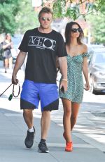 EMILY RATAJKOWSKI and Sebastian Bear-McClard Out with Their Dog in New York 08/03/2019
