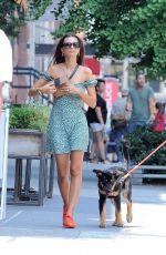 EMILY RATAJKOWSKI and Sebastian Bear-McClard Out with Their Dog in New York 08/03/2019