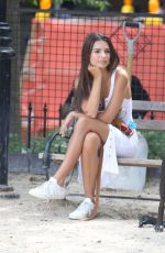 EMILY RATAJKOWSKI Out with her Dog Colombo in New York 08/01/2019
