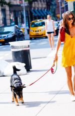 EMILY RATAJKOWSKI Out with Her Dog Colombo in New York 08/18/2019