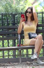 EMILY RATAJKOWSKI Out with Her Dog in New York 08/02/2019