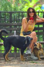 EMILY RATAJKOWSKI Out with Her Dog in New York 08/02/2019