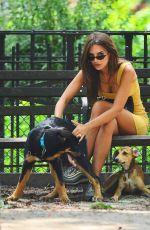 EMILY RATAJKOWSKI Out with Her Dog in New York 08/02/2019