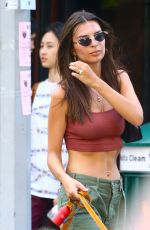 EMILY RATAJKOWSKI Out with Her Dog in New York 08/17/2019
