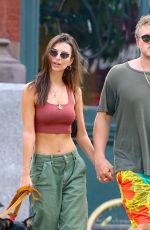 EMILY RATAJKOWSKI Out with Her Dog in New York 08/17/2019
