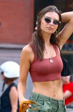 EMILY RATAJKOWSKI Out with Her Dog in New York 08/17/2019