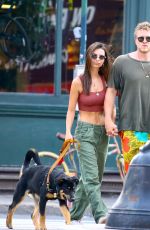 EMILY RATAJKOWSKI Out with Her Dog in New York 08/17/2019