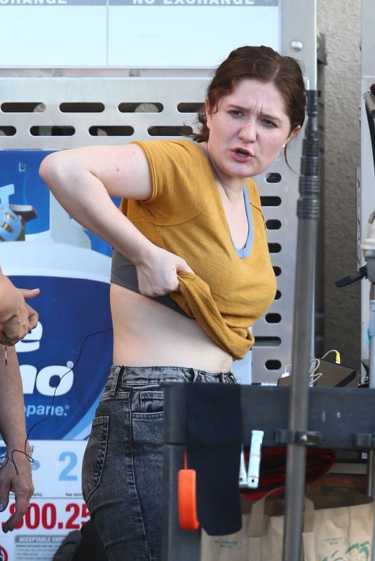 EMMA KENNEY on the Set of Shameless in Los Angeles 07/31/2019