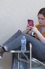 EMMA KENNEY on the Set of Shameless in Los Angeles 07/31/2019