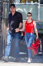 EMMA ROBERTS and Garrett Hedlund Out in Los Angeles 08/27/2019