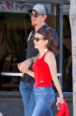 EMMA ROBERTS and Garrett Hedlund Out in Los Angeles 08/27/2019