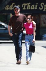 EMMA ROBERTS and Garrett Hedlund Out in Los Feliz 08/09/2019