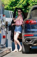 EMMA ROBERTS at a Gas Station in Los Feliz 08/23/2019