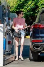 EMMA ROBERTS at a Gas Station in Los Feliz 08/23/2019