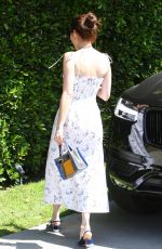 EMMA ROBERTS Heading to Instyle Day of Indulgence Party in Brentwood 08/11/2019