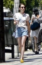 EMMA ROBERTS in Denim Cutoff Out in Los Feliz 08/04/2019