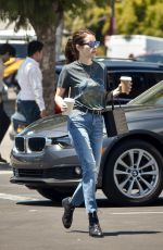 EMMA ROBERTS in Jeans Out for Coffee in Los Angeles 08/14/2019