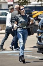 EMMA ROBERTS in Jeans Out for Coffee in Los Angeles 08/14/2019