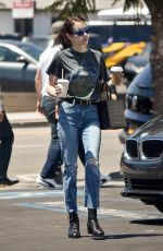 EMMA ROBERTS in Jeans Out for Coffee in Los Angeles 08/14/2019