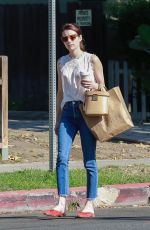 EMMA ROBERTS Leaves Oaks Gourmet in Los Angeles 08/06/2019