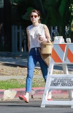 EMMA ROBERTS Leaves Oaks Gourmet in Los Angeles 08/06/2019