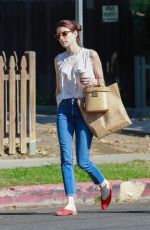 EMMA ROBERTS Leaves Oaks Gourmet in Los Angeles 08/06/2019