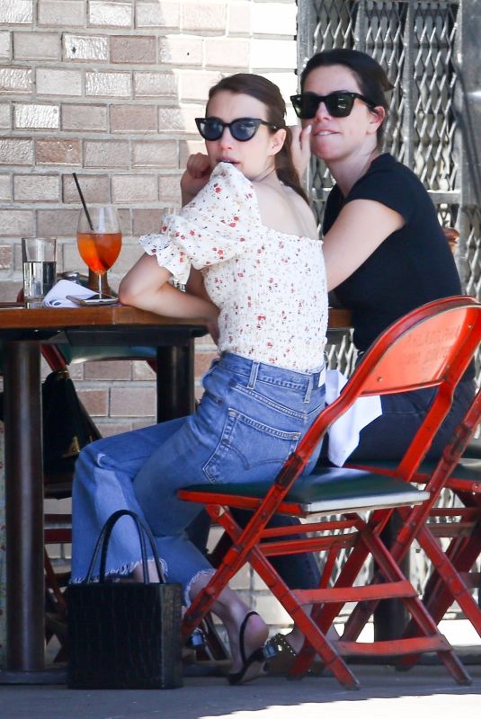 EMMA ROBERTS Out for Lunch at Little Dom