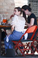 EMMA ROBERTS Out for Lunch at Little Dom