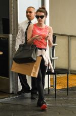 EMMA ROBERTS Shopping at James Perse in Beverly Hills 08/27/2019