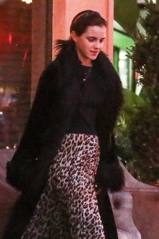 EMMA WATSON Leaves Via Veneto Restaurant in Santa Monica 08/04/2019