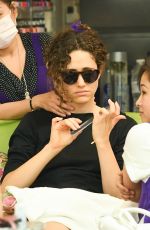 EMMY ROSSUM at a Nails Salon in Beverly Hills 08/10/2019