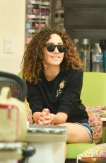 EMMY ROSSUM at a Nails Salon in Beverly Hills 08/10/2019