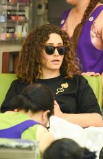 EMMY ROSSUM at a Nails Salon in Beverly Hills 08/10/2019