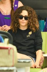 EMMY ROSSUM at a Nails Salon in Beverly Hills 08/10/2019