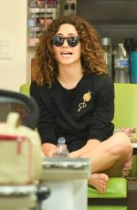 EMMY ROSSUM at a Nails Salon in Beverly Hills 08/10/2019
