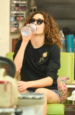 EMMY ROSSUM at a Nails Salon in Beverly Hills 08/10/2019