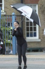 EVE HEWSON on the Set of Behind Her Eyes in London 08/12/2019