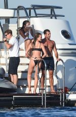 GEORGIA GIBBS in Bikini at a Yacht in Porto Cervo 08/11/2019