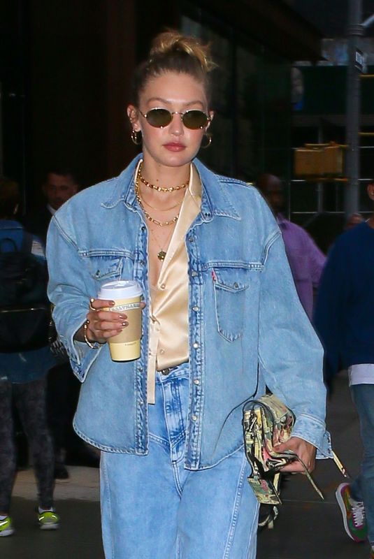 GIGI HADID Out and About in New York 08/28/2019