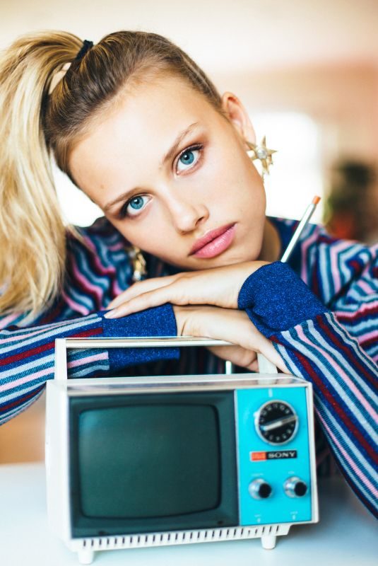GRACIE DZIENNY on the Set of a Photoshoot, 2019